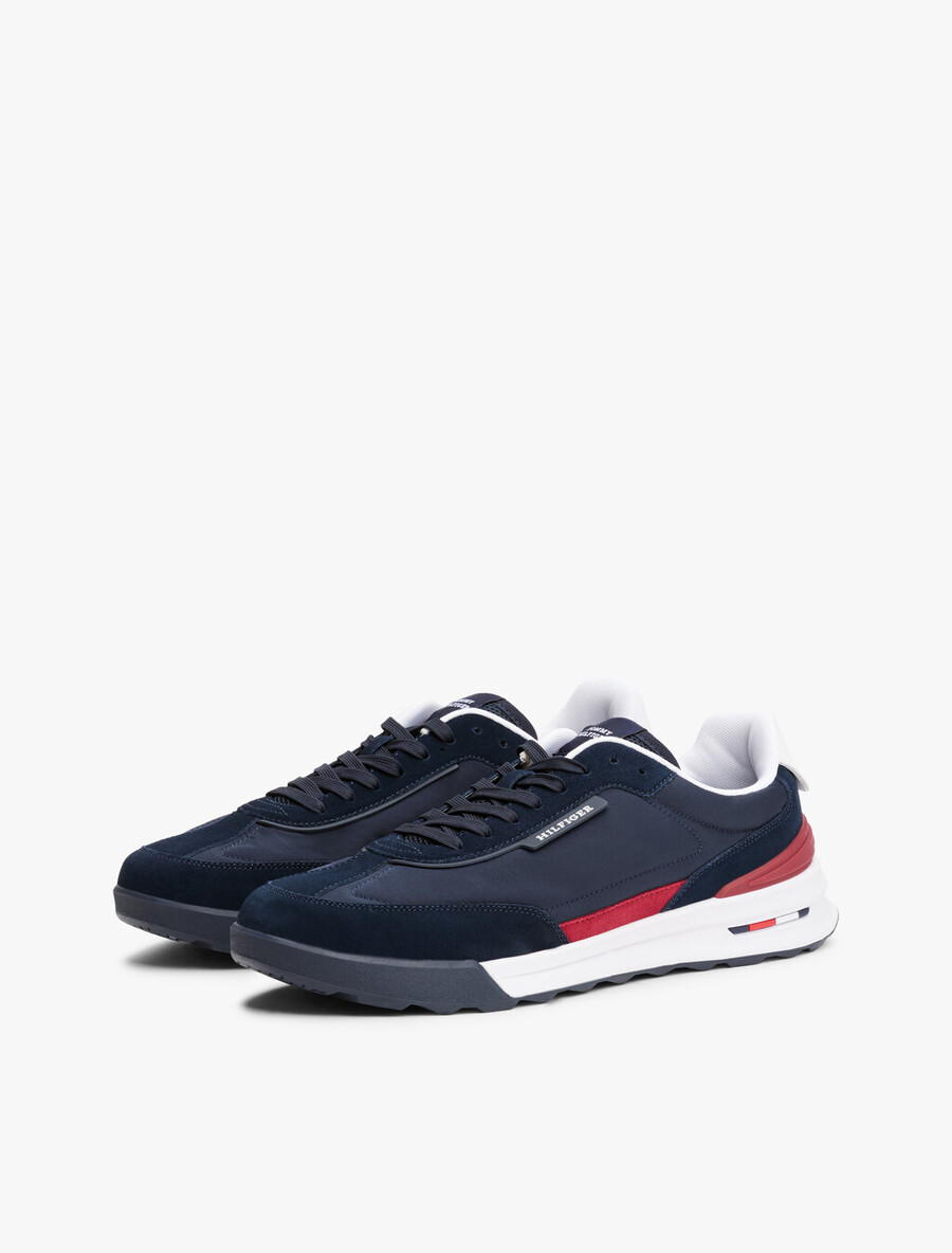 retro nylon mix runner sneaker