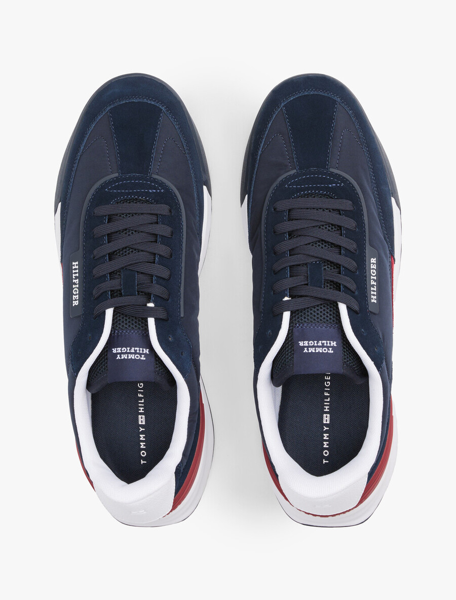 retro nylon mix runner sneaker