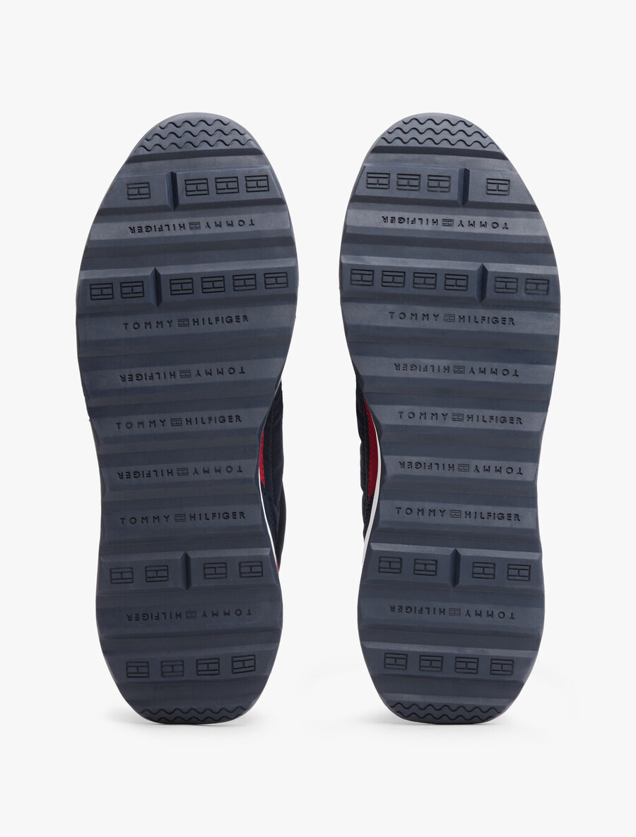 retro nylon mix runner sneaker