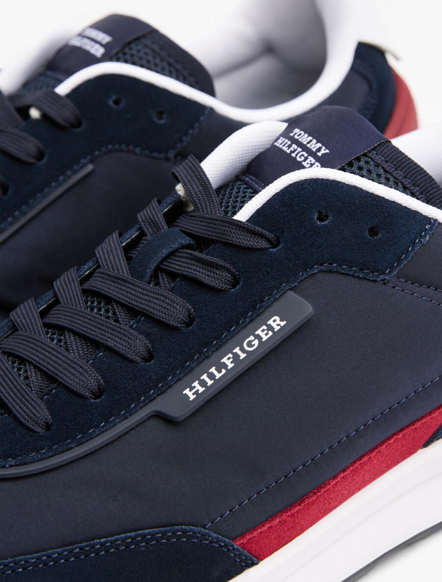 retro nylon mix runner sneaker