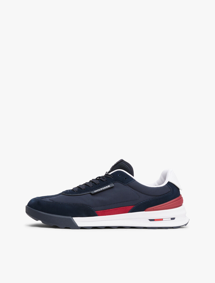 retro nylon mix runner sneaker