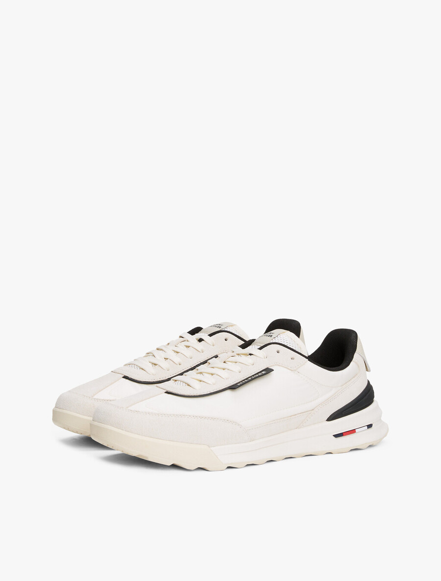 retro nylon mix runner sneaker