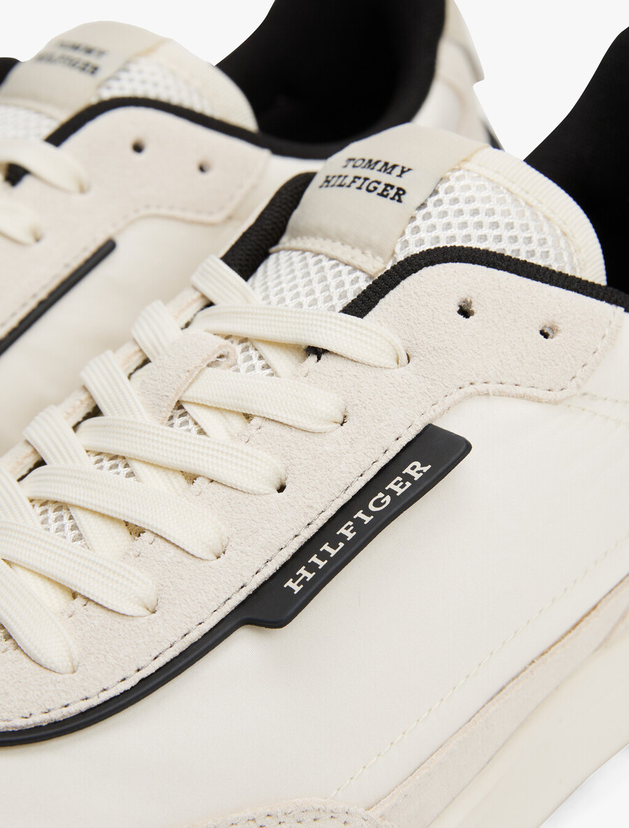 retro nylon mix runner sneaker