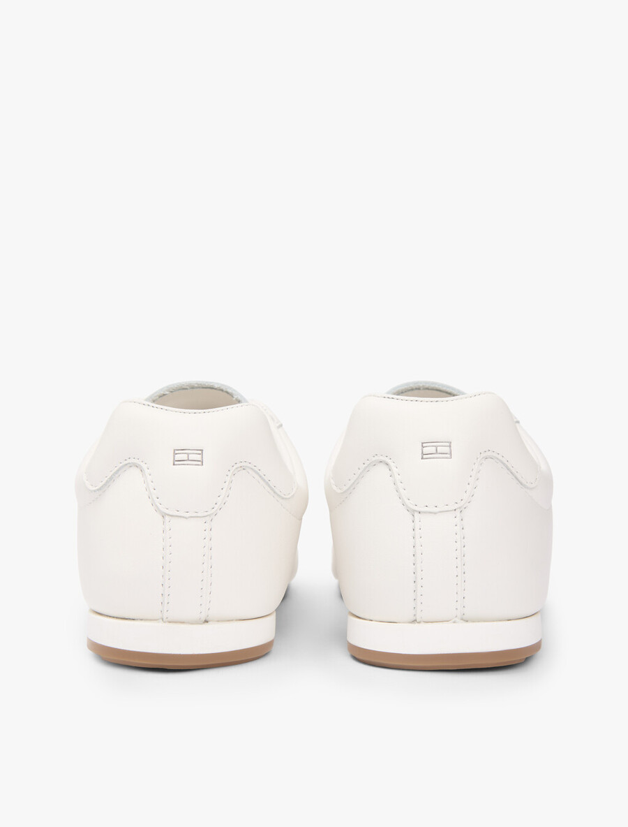 flache logo-ledersneaker
