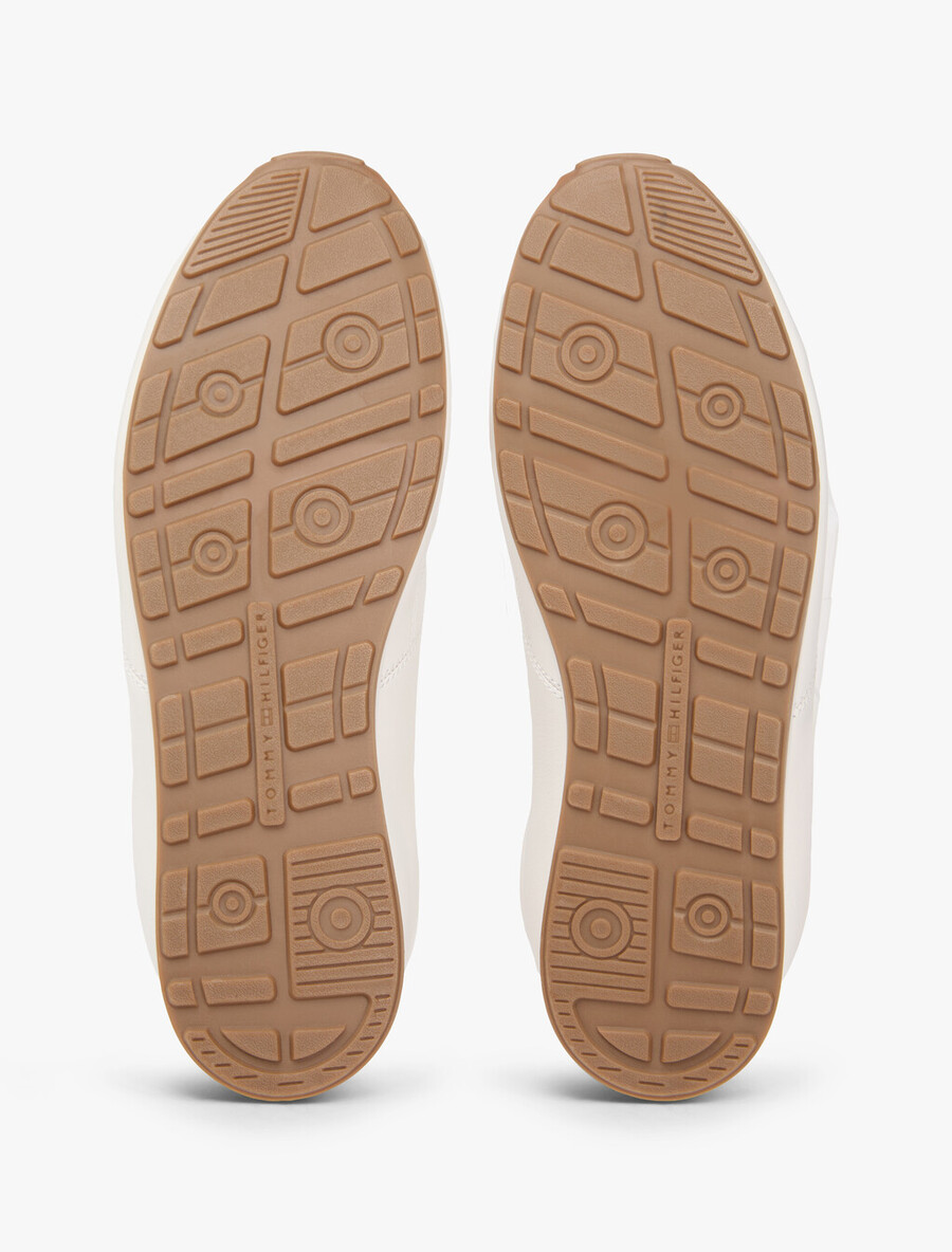 flache logo-ledersneaker