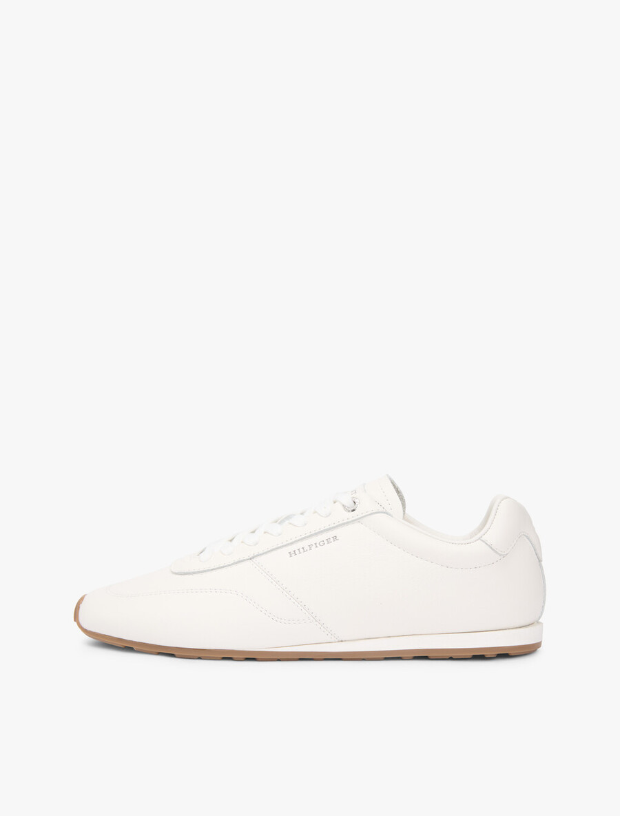 flache logo-ledersneaker