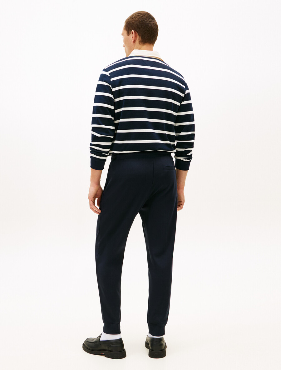 jogginghose mit monogramm und geripptem saum