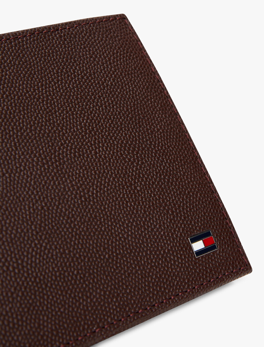 karten- und münzgeldbörse aus leder mit flaggenmuster