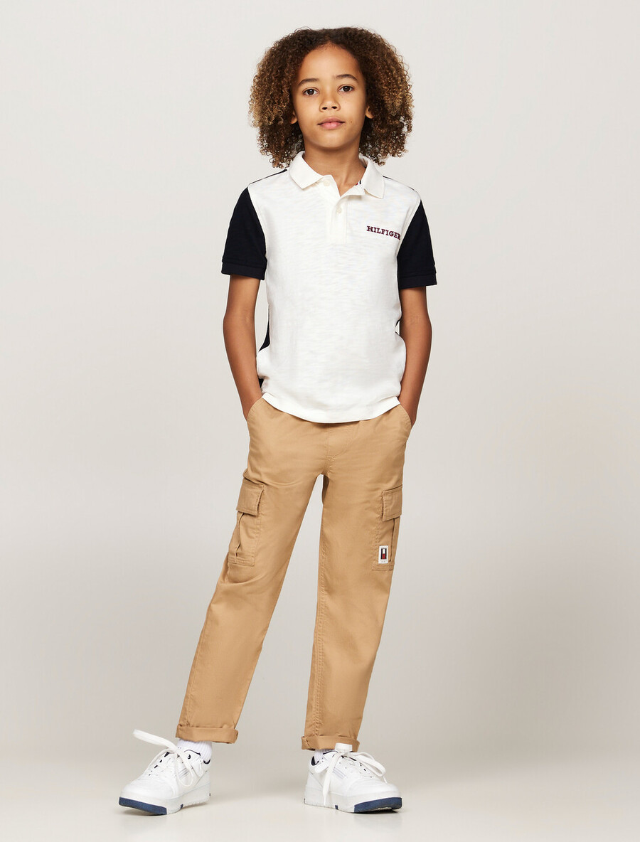 hilfiger monotype colour-blocked regular polo shirt