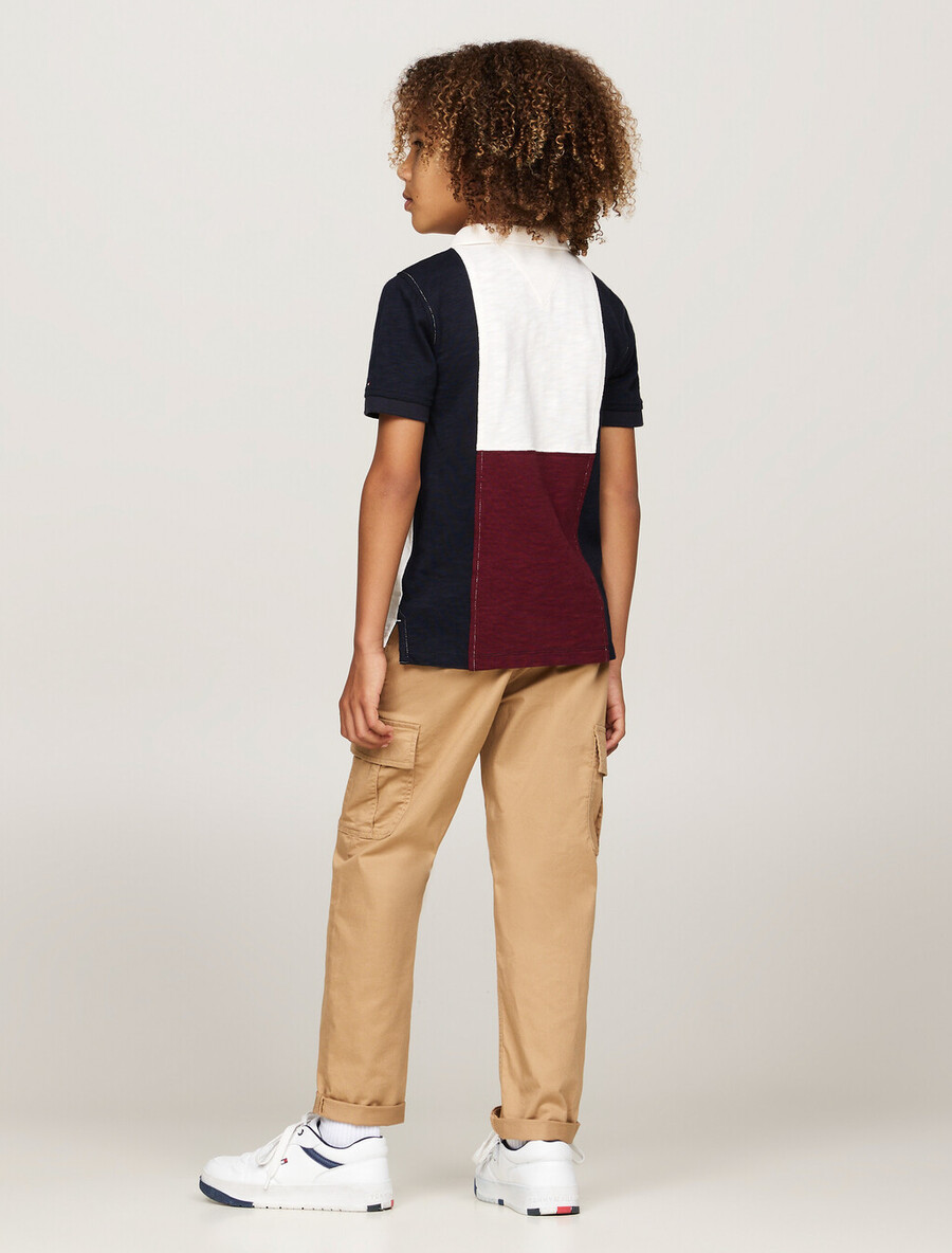 hilfiger monotype colour-blocked regular polo shirt