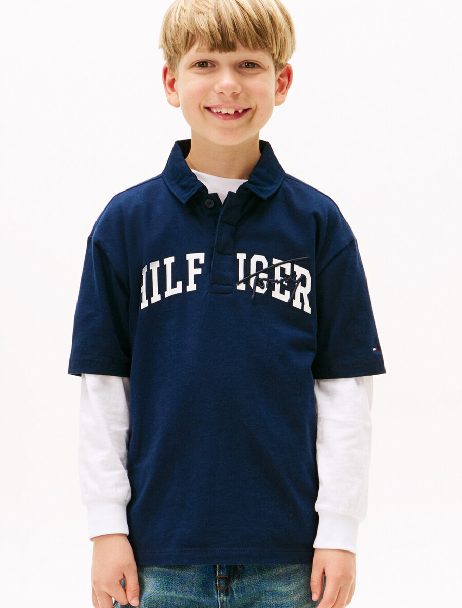 boys archive mixed graphic polo