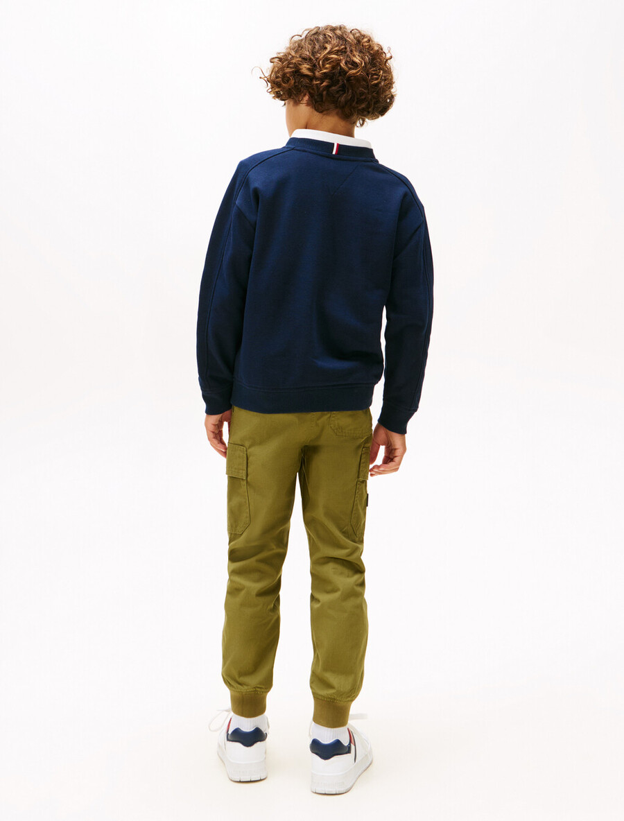 sweatshirt mit varsity-logo-print und rundhalsausschnitt