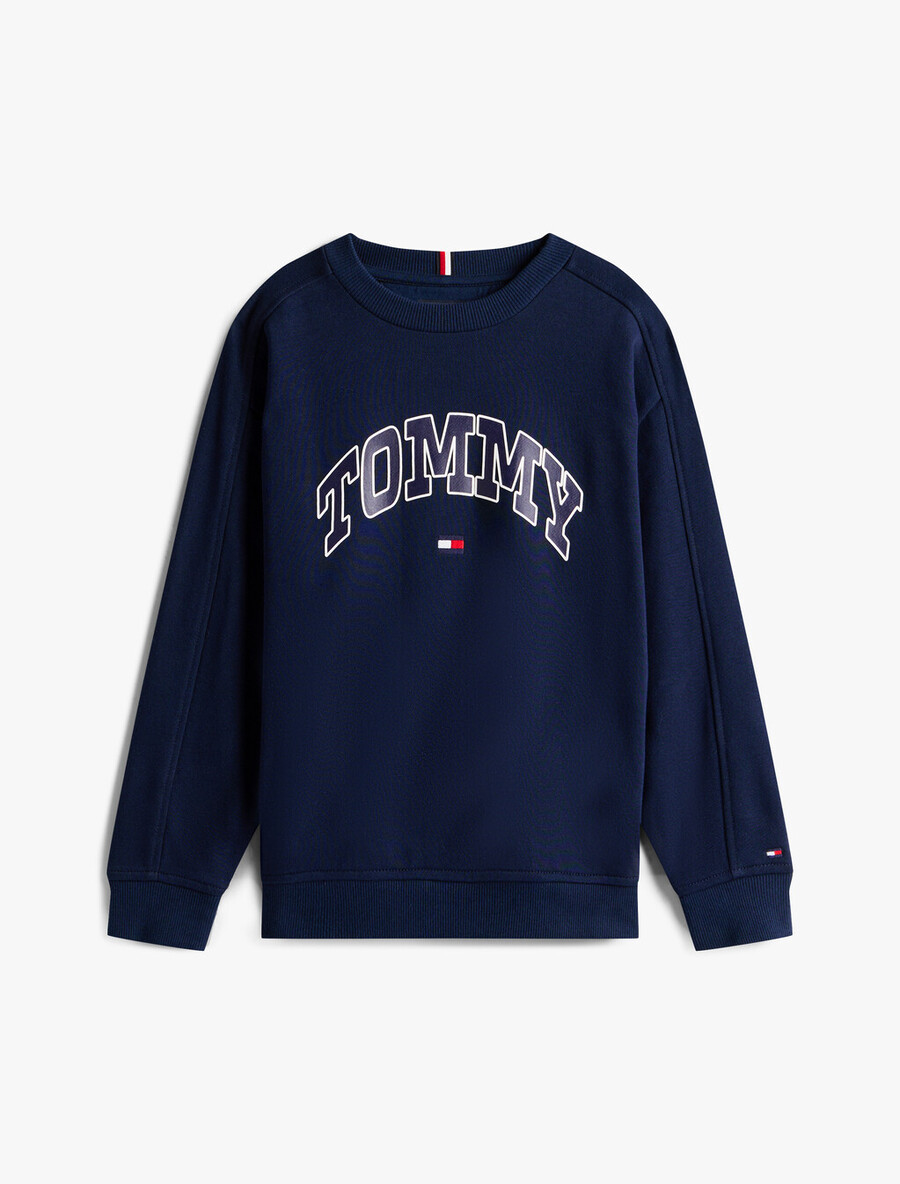 sweatshirt mit varsity-logo-print und rundhalsausschnitt